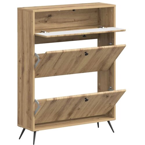  Ormar za cipele BREDA 78 x 24 x 103 cm Konstruirano drvo - Hrast artisan Slike