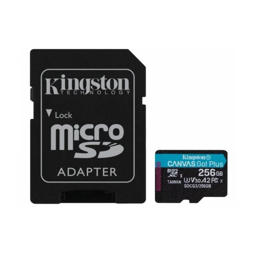 Kingston Mem.kartica+adapter Canvas Go! Plus microSD 256GB Slike