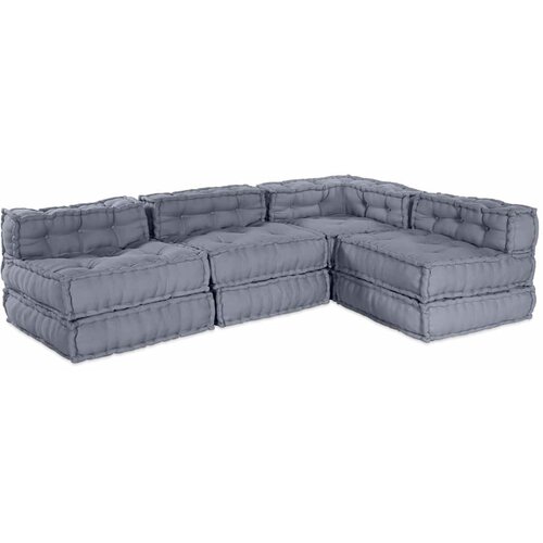  Modularna sofa 4 pcs Siva Tkanina Cijene