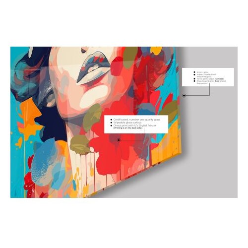 Wallxpert Slika od kaljenog stakla 50x50cm Slike