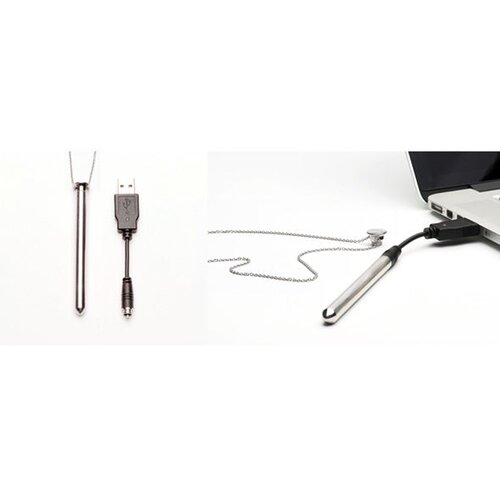 CRAVE Vesper Vibrator Necklace Silver Slike