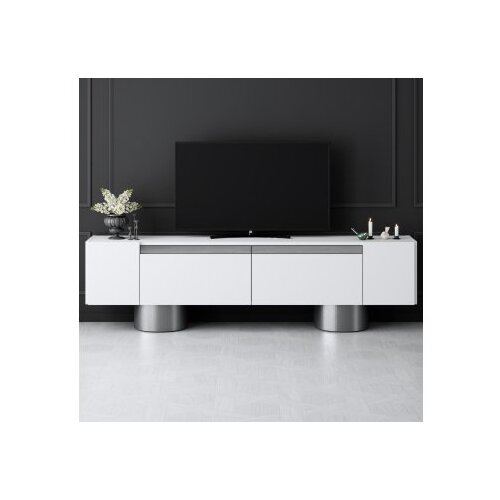 Hanah home tv polica bohem white silver Cene