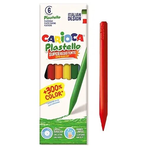 Carioca Carioca: Plastello 6-delni komplet voščenk s trajnimi barvami Cene