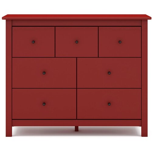 Marckeric Crvena niska komoda od borovine 110x80 cm Misti - Slike