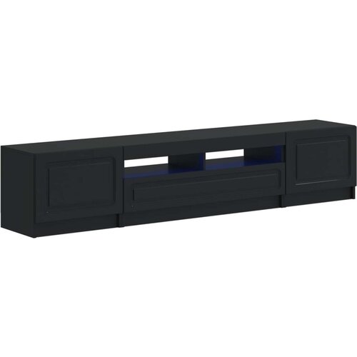  5-dijelni LED TV ormarić Crna Konstruirano drvo - Crna 100 cm Cene