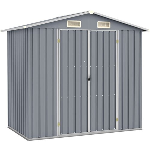 VidaXL Vrtna lopa siva 205x129x183 cm pocinkano jeklo Slike