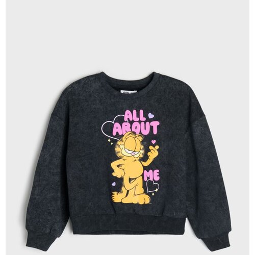 Sinsay Crewneck duks s efektom pranja i printom Garfield Slike