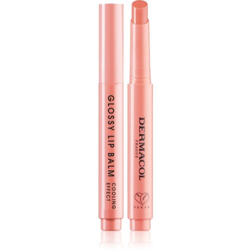 Dermacol Glossy Lip Balm negovalni sijaj za ustnice s hladilnim učinkom di&amp;scaron;ave 03 Peach 2.2 g Slike