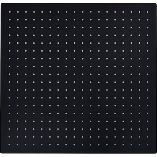  Glava za tu&amp;scaron; od nehrđajućeg čelika 50 x 50 cm četvrtasta crna Slike