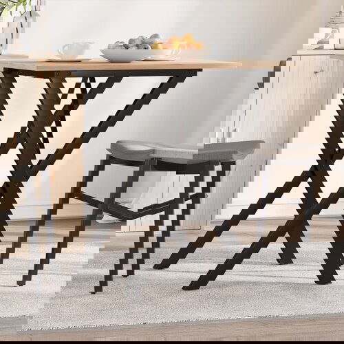 VidaXL Blagovaonski stol X-oblika 70x70x75 cm od borovine i željeza Slike