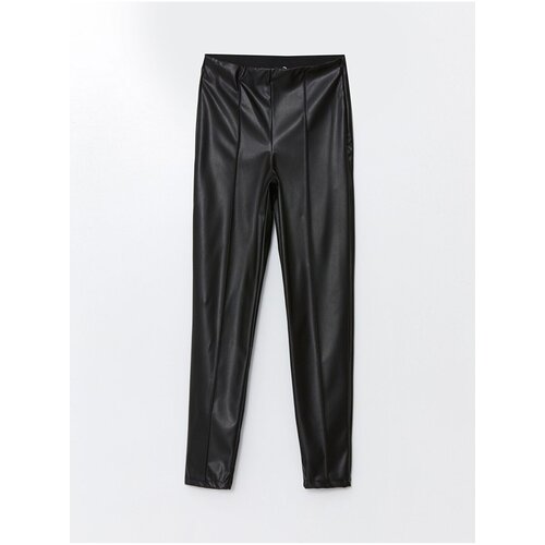 LC Waikiki Skinny Fit Women's Leather Look Trousers Cene