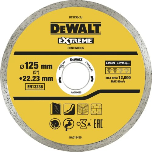 Dewalt DT3736 dijamantska rezna ploča za pločice 125mm Cene