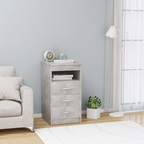 VidaXL Omarica s predali betonsko siva 40x50x76 cm iverna plo&amp;scaron;ča Slike