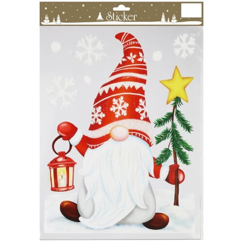  Okrasna nalepka škrat (28,5 x 34,5 cm, rdeča) Cene