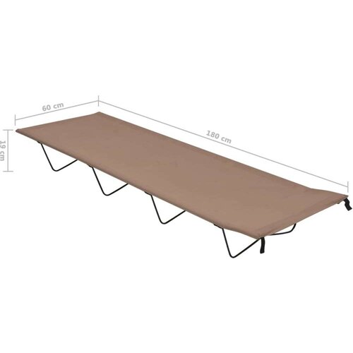  Kreveti za kampiranje 2kom 180x60x19cm tkanina/čelik smeđe-sivi Slike