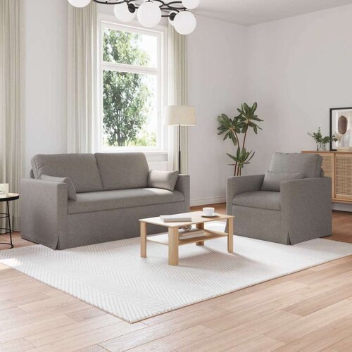 SOFA 2 pcs Sivo-smeđa Metal Cene