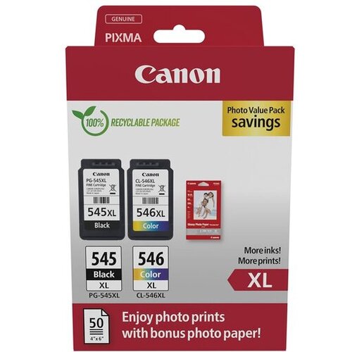 Canon PG-545XL/CL-546XL Value Pack + Tintenpatrone Fotopapier Cijene