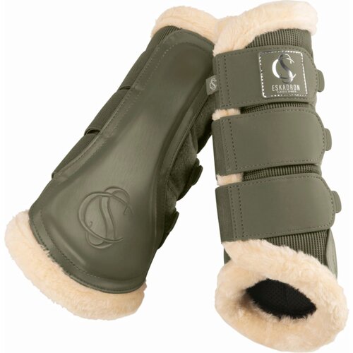 ESKADRON Ščitniki MESH FAUXFUR, dusty olive - XL Cene