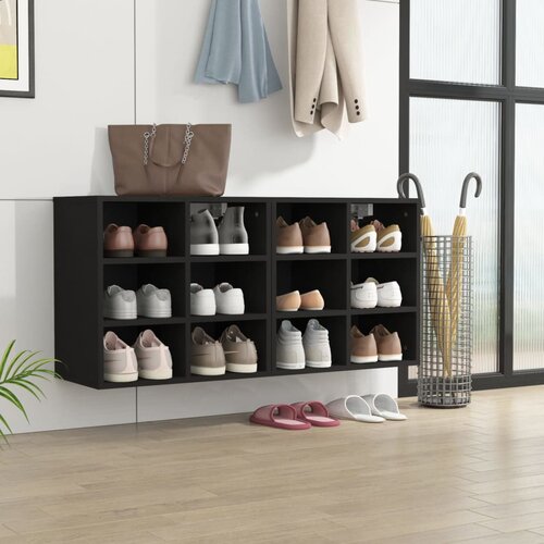The Living Store Omarice za čevlje 2 kosa črna 52,5x30x50 cm - Omarica Za Čevlje, (21435977) Slike