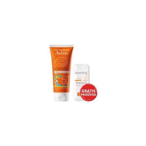 Avene SUN Dječje mlijeko za zaštitu od sunca SPF50+ SunsiStick KA SPF50+ GRATIS Cijene