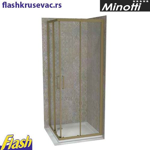 Minotti Tuš kabina kvadratna 80x80 ZLATNA - (bez kadice) - Minotti - Copen Atlas Pro C-02-BG43K800 Cene