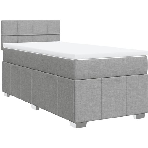 Maison Chic Box spring postelja - Vzmetna postelja z vzmetnico svetlo siva 90x190 cm blago SL11360, (21904649) Cene