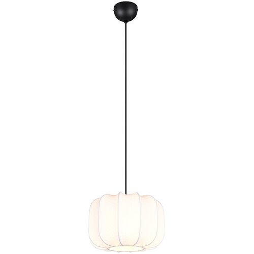 Trio Leuchten Japandi hanglamp zwart met wit 25cm - Madleine Cene