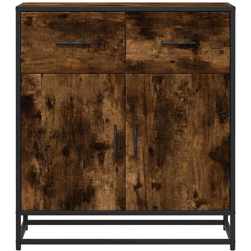vidaXL Komoda dimljeni hrast 68x35x76 cm inženirski les in kovina Cene