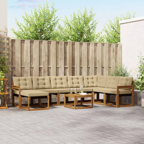  Set vanjskih sofa 9 kom. Prirodna i bež Cijene