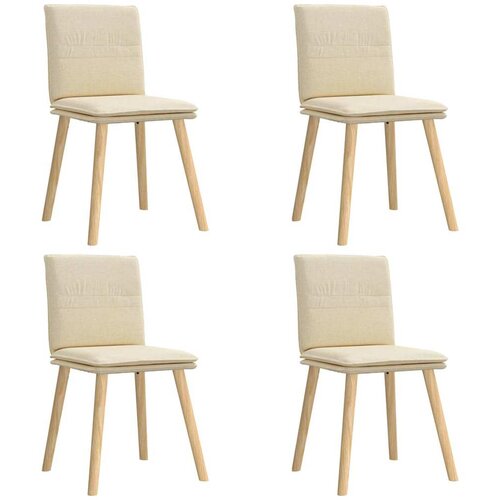 Maison Chic Jedilni stoli - Vzorci stoli 4 kosi krem blago A749, (22032640) Cene