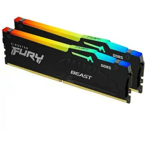 Memorija DDR5 32GB (2x16) 6000MHz Kingston Fury Beast RGB KF560C30BBAK2-32 Slike