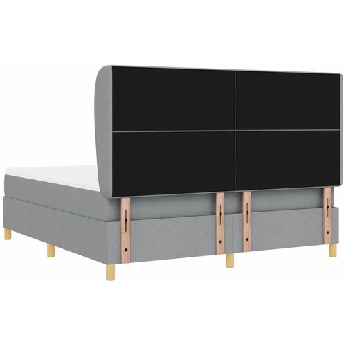  s opruga kutije Svijetlo siva 200 x 180 cm tkanina Slike