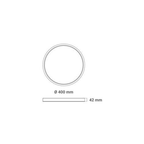 Greentech LED okrogla stropna svetilka CLE-36W (36 W, Ø x V: 40 cm x 42 mm, Topla bela) Cene