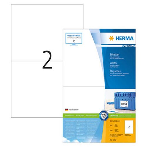Herma etikete 210x148 A4/2 1/100 bela ( 02H4282 ) Slike