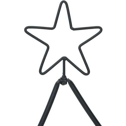 VidaXL Metalna božićna jelka s stalakom Crna 90 cm Čelik Slike