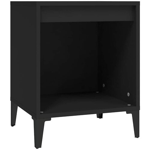  Noćni ormarići 2 kom crni 40x35x50 cm Crna Slike