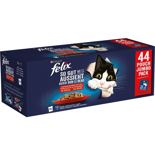 Felix Mega-paket Fantastic "So gut wie es aussieht" 44 x 85 g - Piščanec, govedina, raca, jagnjetina Cene