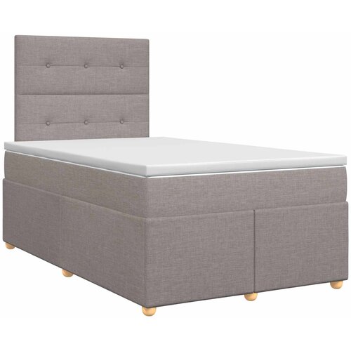  Boxspring krevet s madracem Sivosmeđa 120 x 200 cm Tkanina Slike