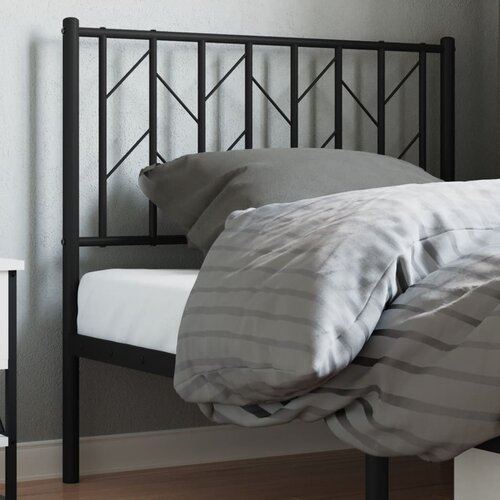 VidaXL Metalno uzglavlje crno 90 cm Slike