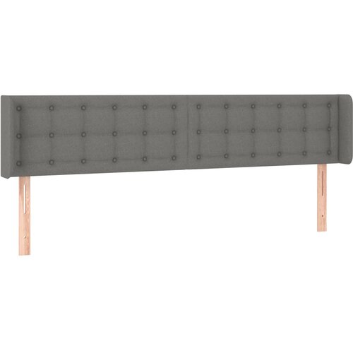  LED uzglavlje tamnosivo 183x16x78/88 cm od tkanine Slike