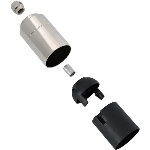  Grla za svjetiljke 2 kom Saten nikal E27 satenski nikal 41 x 80 mm Slike