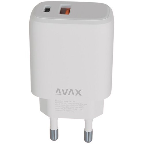Avax Punjač CH312W Speedy / USB-C + USB-A / 12W / White Slike