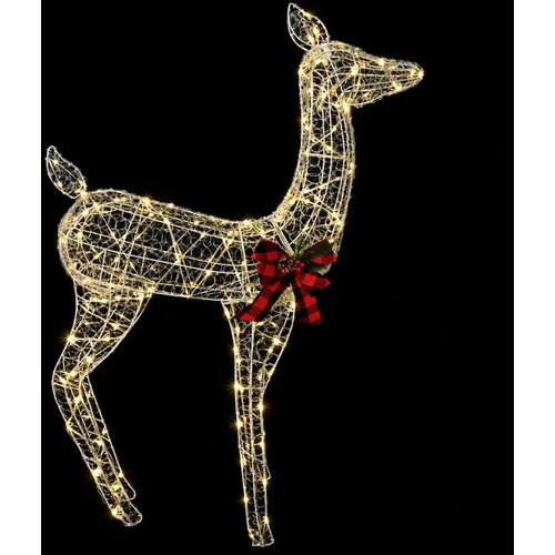  3D Božićni irvas LOVIISA 200 LED lampica Topla bijela - Topla bijela 96 x 40 x 140 cm Slike