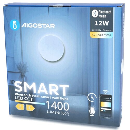 Aigostar led prigu&amp;scaron;iva zidna svetiljka mesh smart LED/12W/230V bela Slike