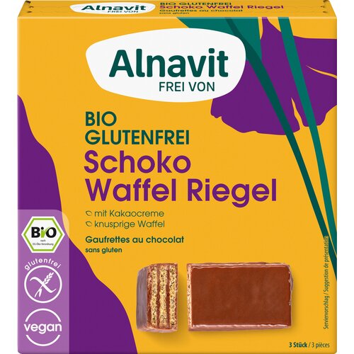 Alnavit Bio čokoladne plo&amp;scaron;čice z vaflji - 75 g Slike