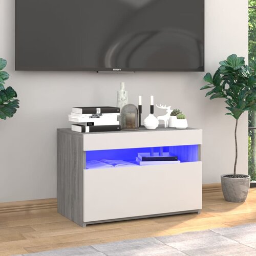 VidaXL TV omarica z LED lučkami siva sonoma 60x35x40 cm Slike