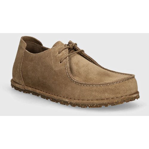 Birkenstock Cipele od bru&amp;scaron;ene kože Utti Lace za mu&amp;scaron;karce, boja: bež, 1027274 Slike