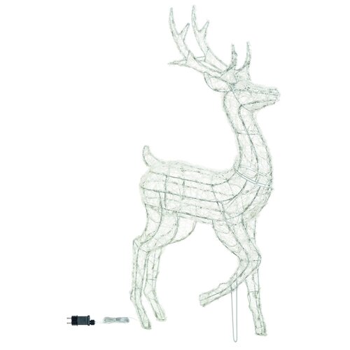 Aigostar LED spolja&amp;scaron;nja božićna dekoracija 240xLED/8 funkcija 1,25m IP44 hladna bela jelen Slike