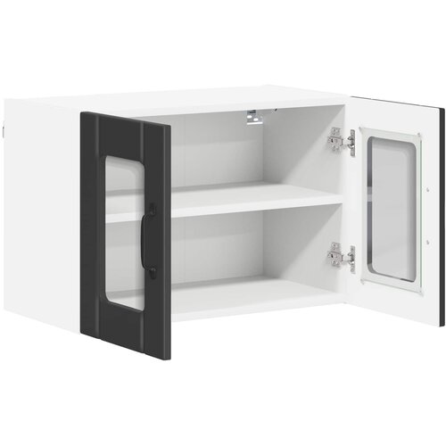  Zidni stakleni ormarić Lucca 2 pcs Crna 60 x 31 x 40 cm Slike