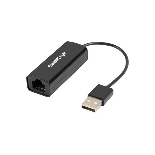 Lanberg NC-0100-01 cable interface/gender adapter USB-A RJ-45 Black Slike
